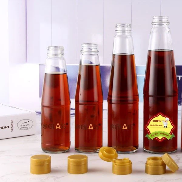 Classic Glass Sauce Bottle With Lid