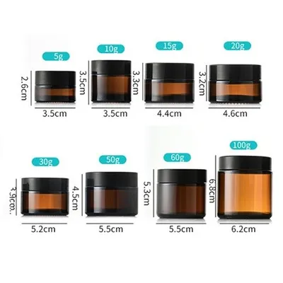 Amber staklena tegla za kremu